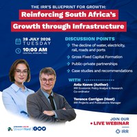 IRR delivers unflinching account of state of SA’s infrastructure in new report