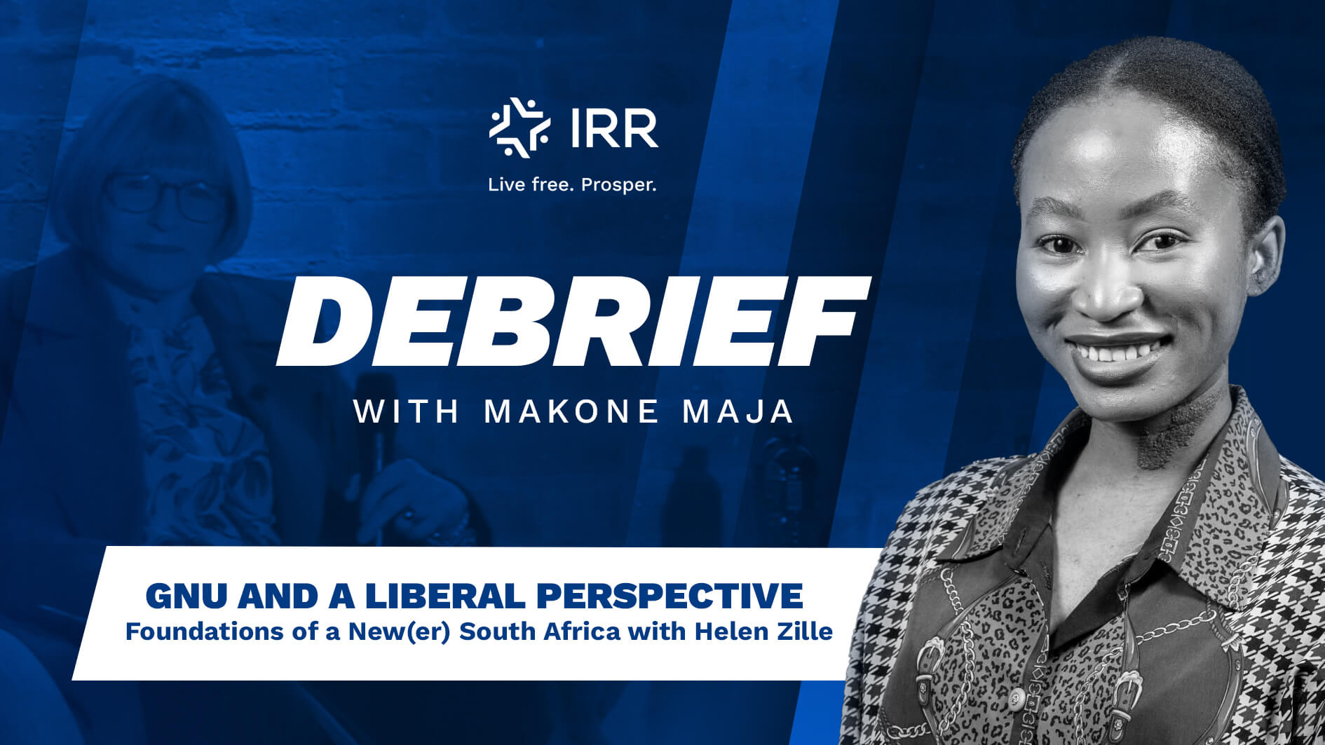 A thumbnail featuring a portrait photograph of Makone Maja, the title of the event, and a photograph of Helen Zille in the background.